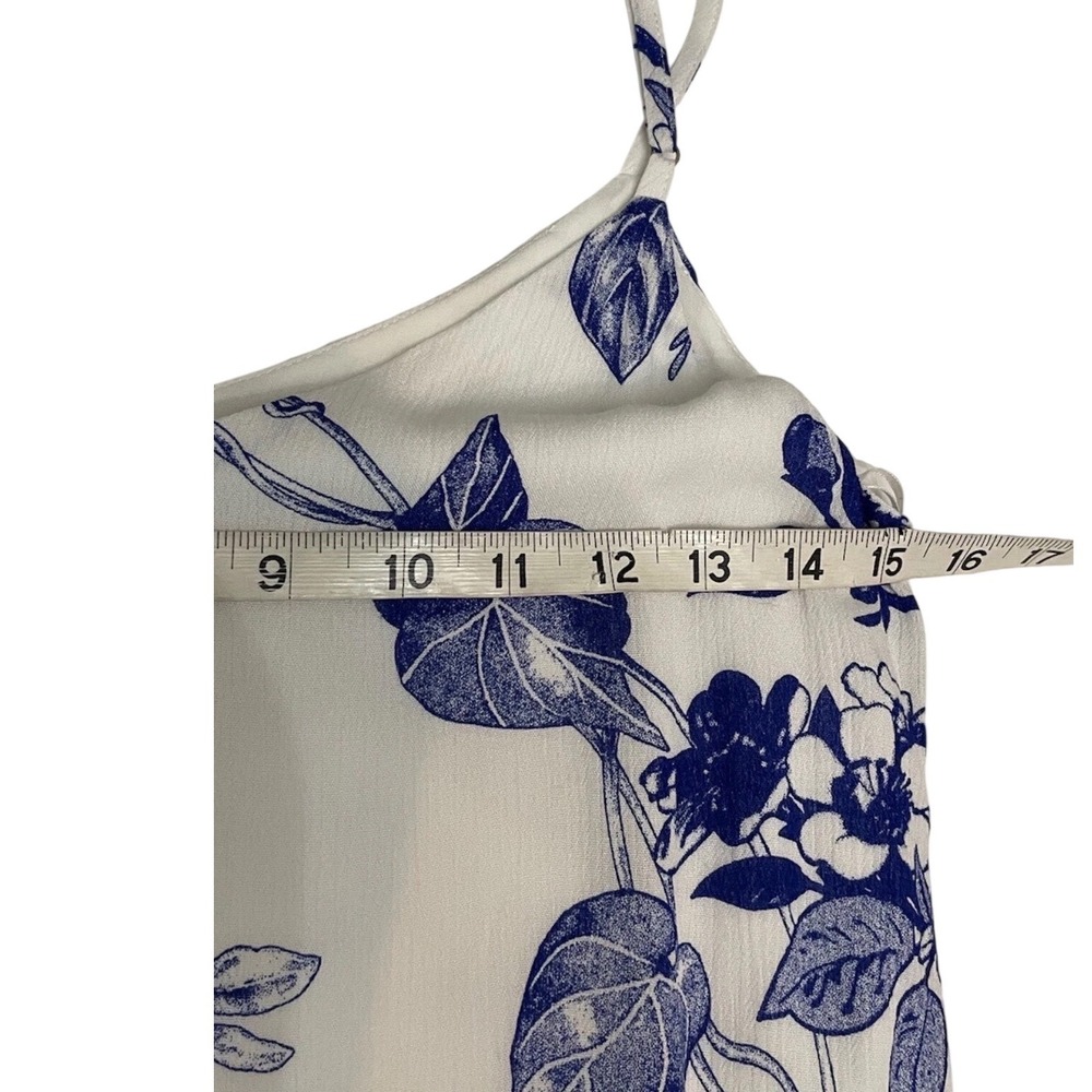Lulus Garden Bloom Blue Floral Ruffle Mini Dress Small - Picture 9 of 9